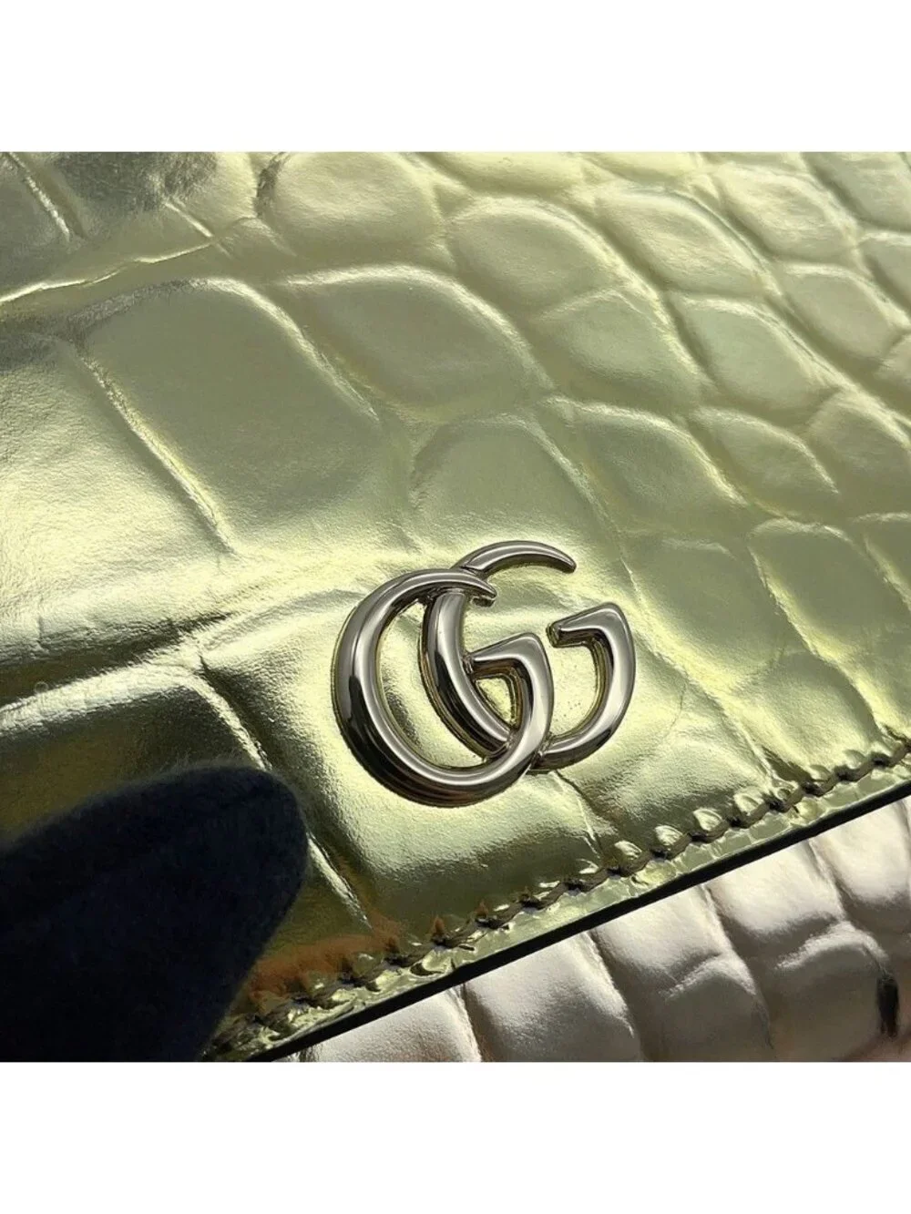 ★SOLD★ Gucci Bifold Wallet Double Compact Leather - Picture 9 of 10